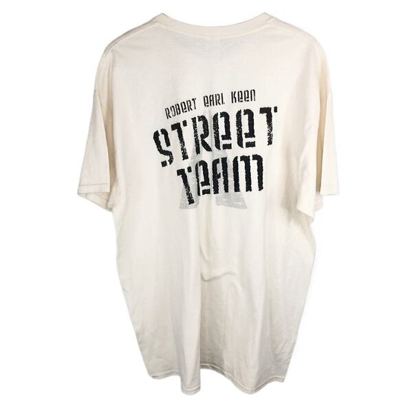 Vintage Robert Earl Keen Street Team Cream T-Shirt Mens Size XL Gildan Tag - Picture 1 of 6